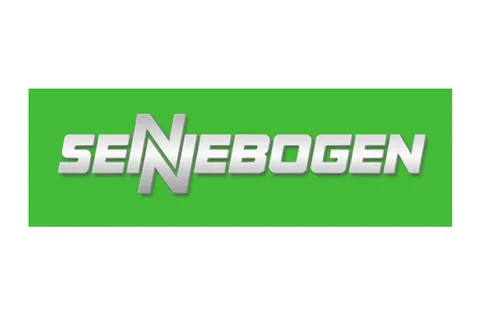 Sennebogen Logo auf grünem Hintergrund