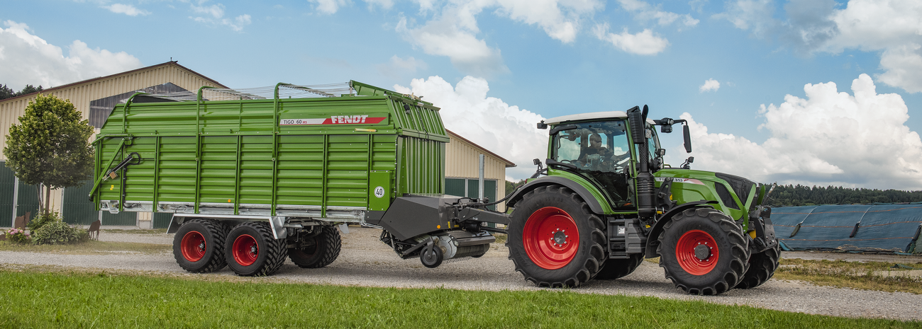 Fendt Tigo MS Ladewagen mit Fendt 300 Vario Traktor
