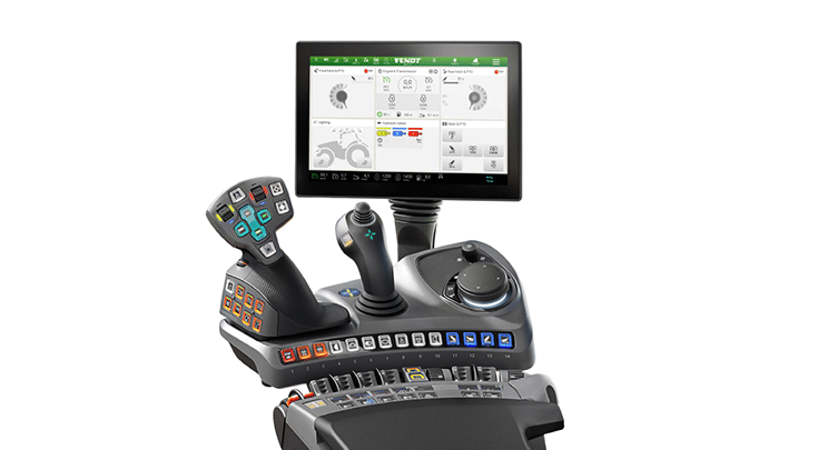 Das Profi+ Setting 2 des Fendt 1000 Vario mit 3L-Joystick.