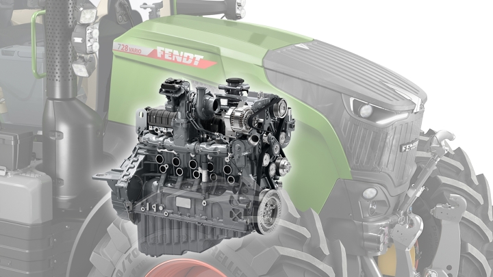 Fendt 728 Vario mit AGCO Power CORE75 Motor