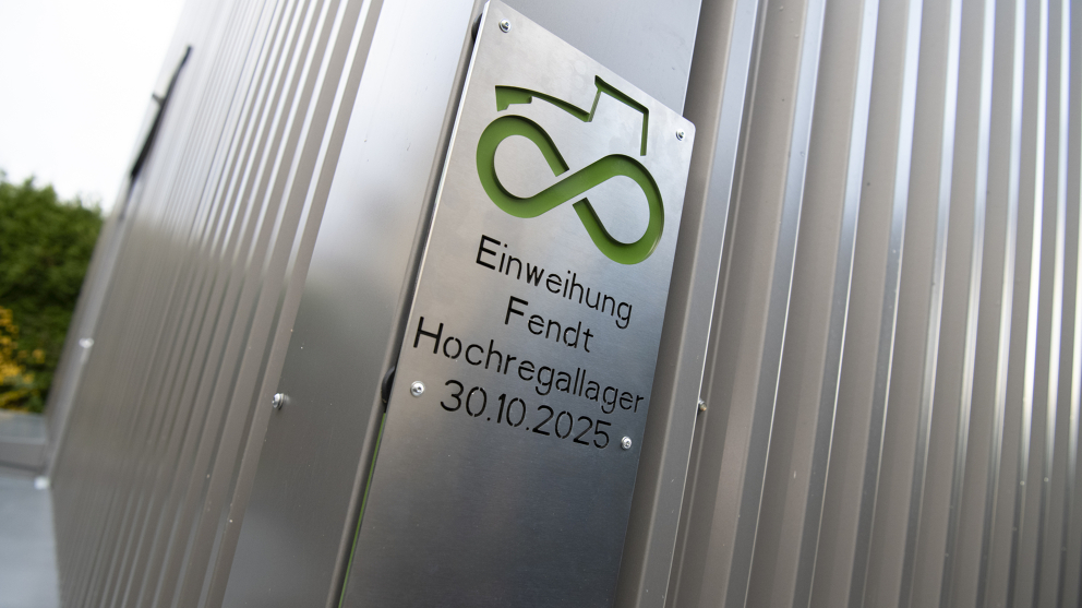 Schild Fendt Hochregallager