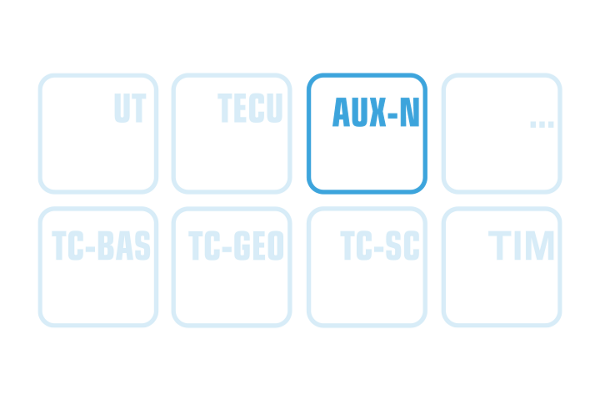 Icon Auxiliary Control The white-blue icon for Auxiliary Control