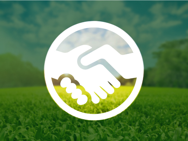 Campo de ação visual chave em parceria para a agricultura sustentável