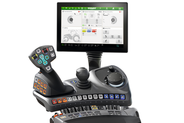 CGI isolada do terminal e do apoio para o braço Fendt.