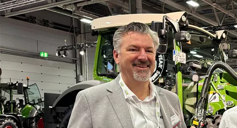 John Henrik Stadtler (Business Manager Fendt Norwegen) auf einer Messe