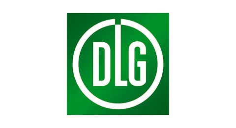 Grünes Logo der DLG auf einem weißen Hintergrund