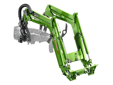 Ein grüner Fendt Cargo 6.100 Frontlader als CGI