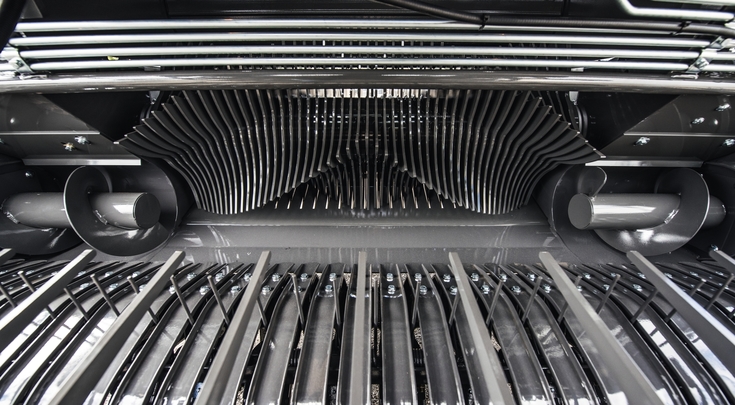 V-Form der Presskammer