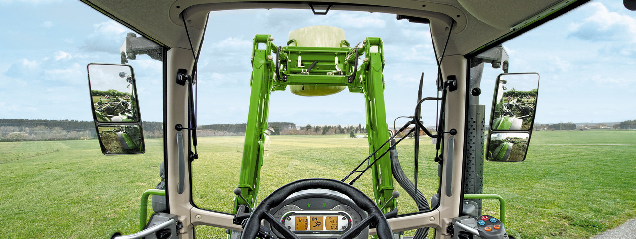 Fendt Cargo Frontlader Übersicht aus der Kabine