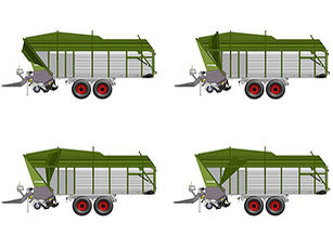 Fendt Tigo VarioFill Freigestelltes CGI der Ladeautomatik