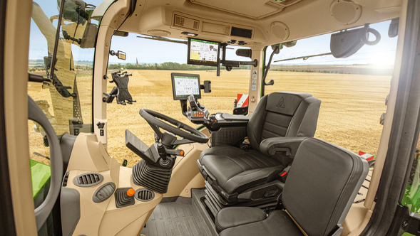 Fendt 700 Vario Gen7 Kabine Nahaufnahme der Fendt 700 Vario Gen7 Kabine