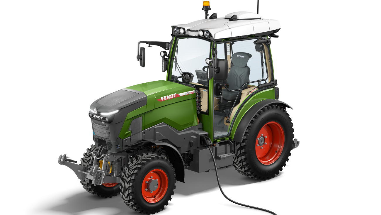 Fendt e100 V Vario beim Laden