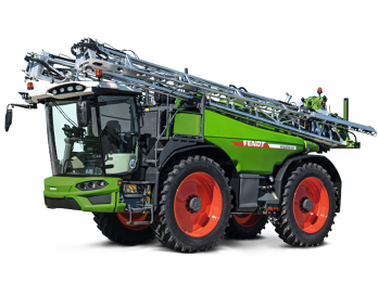 Fendt Rogator 600 vor weißen Hintergrund.