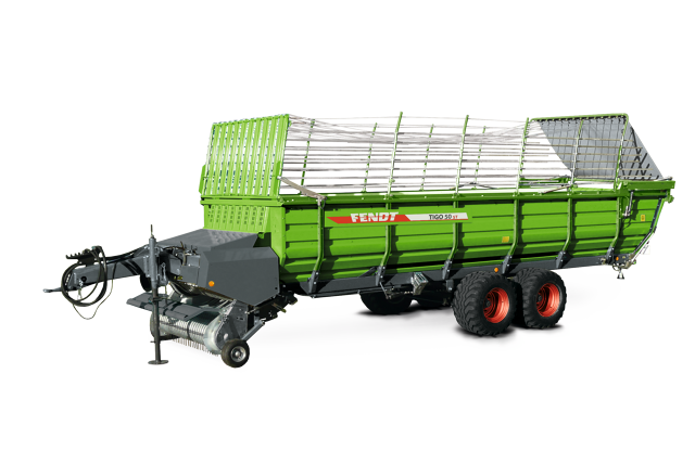 Freigestelltes Bild eines Fendt Tigo ST Ladewagens