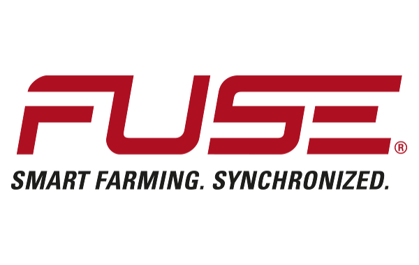 FUSE in roter Schrift mit der Subline "Smart Farming. Synchronized."