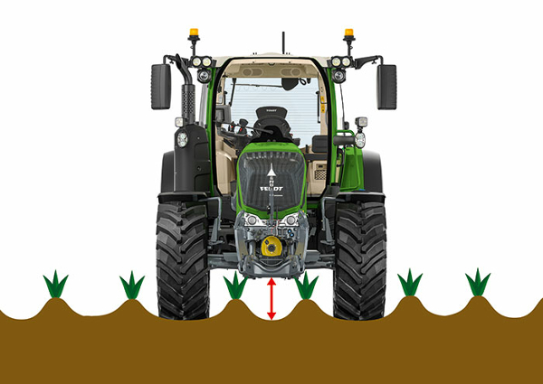 Grafische Darstellung des Fendt 300 Vario mit hoher Bodenfreiheit Grafische Darstellung des Fendt 300 Vario mit hoher Bodenfreiheit