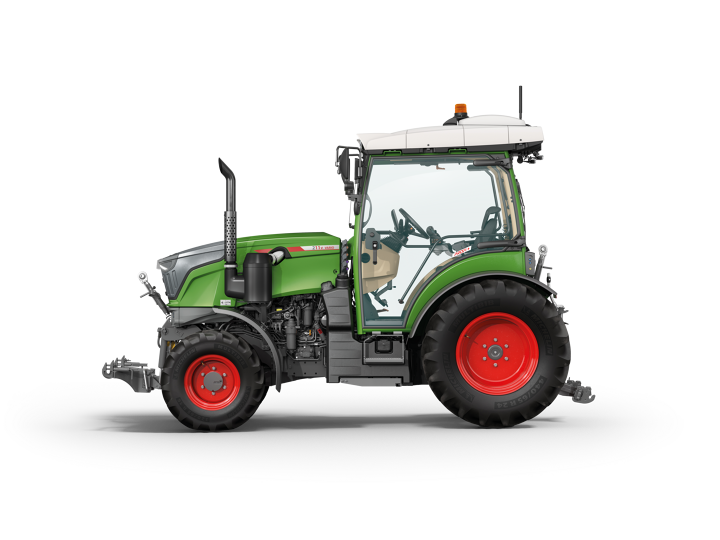Der grüne Fendt 200 V/F/P Vario mit den roten Felgen wurde mit verschienden Spotlights versehen, um Fendt näher kennenzulernen.