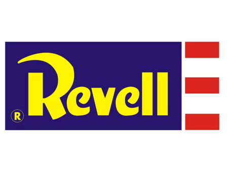 Logo Revell Blaues Logo mit gelbem Revell-Schriftzug