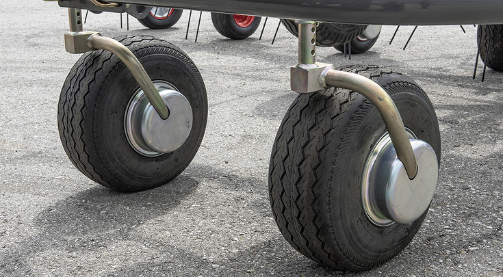 optional erhältliche bewegliche Tasträder des Fendt Twister
