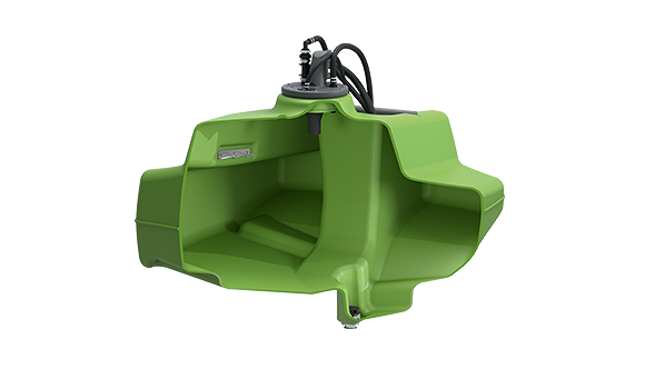 Fendt Rogator 600 Gen2 sprøjtemiddeltank Tværsnit af Fendt Rogator 600 Gen2 sprøjtemiddeltanken