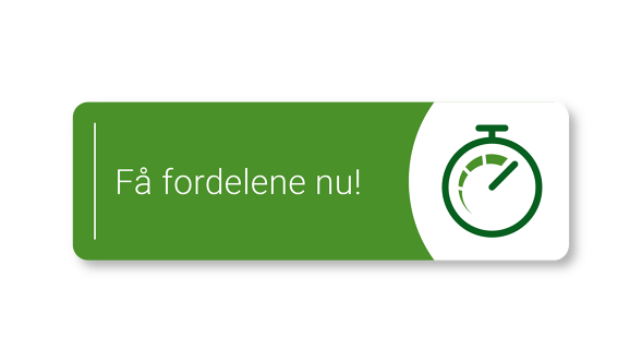 Grønt banner med et stopur-symbol og teksten 'Det betaler sig at være hurtigere!