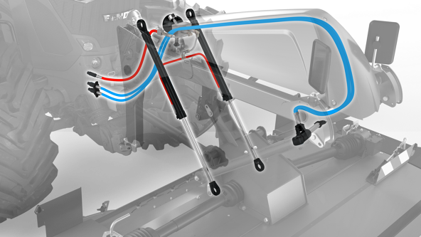 Fendt TurboLift system til knivbomaflastning Fendt TurboLift system til knivbomaflastning