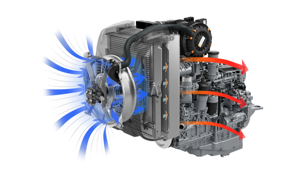 Concentric Air System (CAS) Fendt 800 Vario traktoris Fendt jahutusahenduse CAS detailvaade