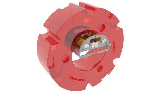 Herramienta para contrapesos de rueda Una imagen de una herramienta para pesas de rueda roja sobre un fondo blanco.