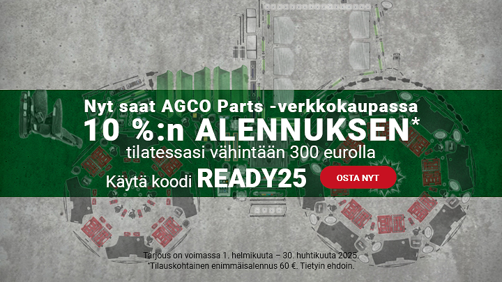 Saada 10% pois AGCO Parts edistäminen