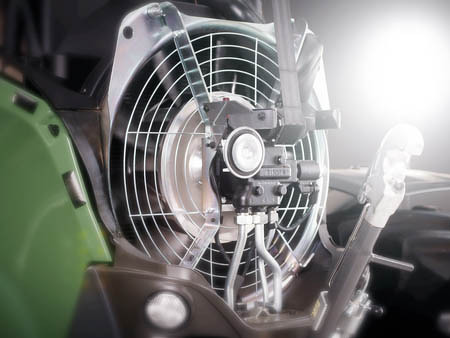 Gros plan sur le ventilateur du Fendt 700 Vario Gen7