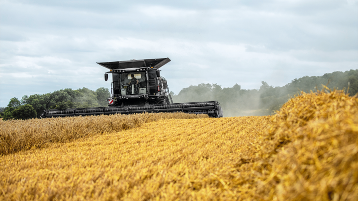 La Fendt IDEAL lors du battage dans le champ