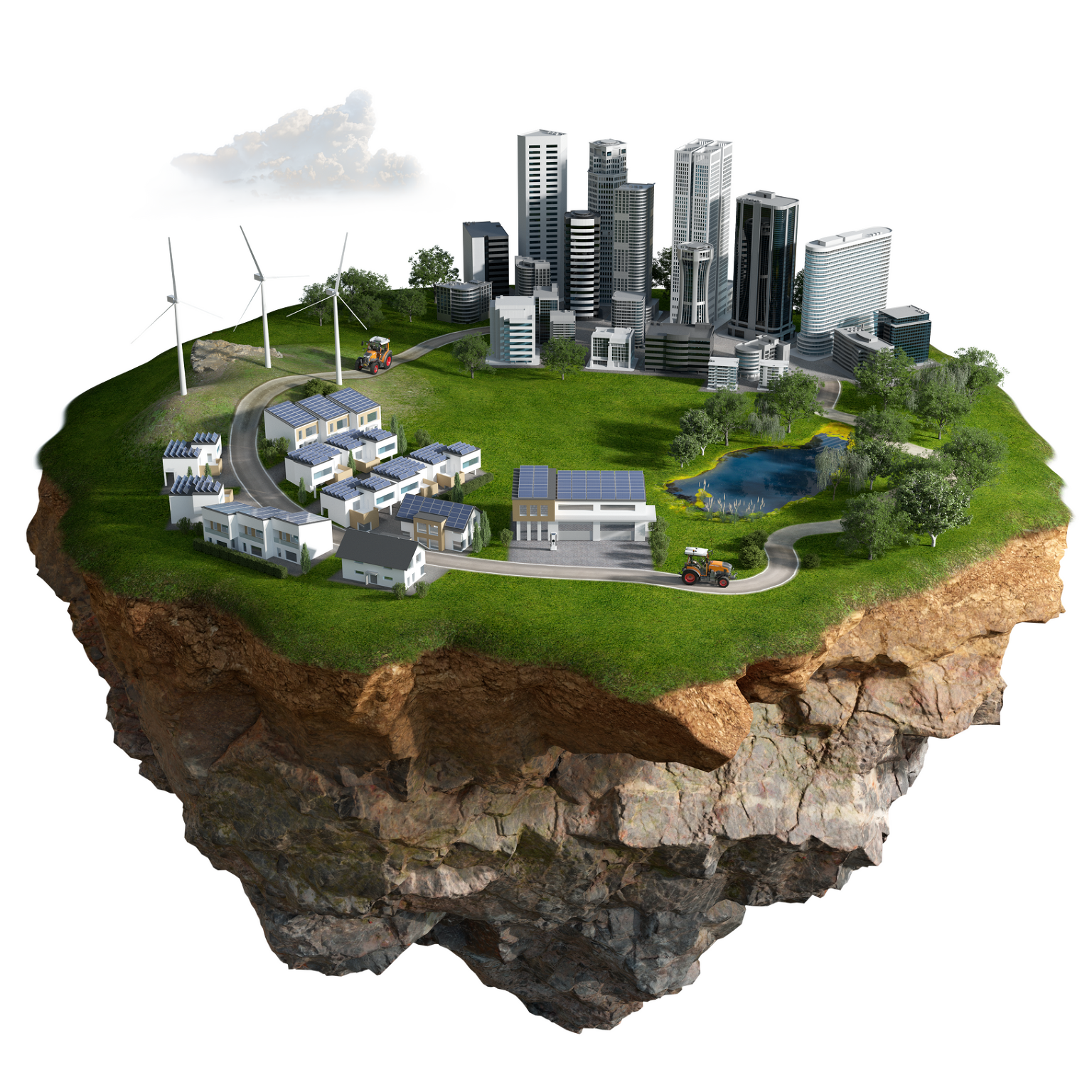 Image cachée avec différents domaines d'application pour les tracteurs électriques ISU de Fendt