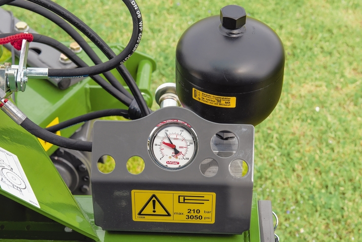 Fendt Cutter TurboLift-System Közeli kép a Fendt Cutter TurboLift rendszeréről.
