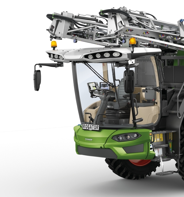 A Fendt Rogator 600 Gen2 kabinjának külső képe