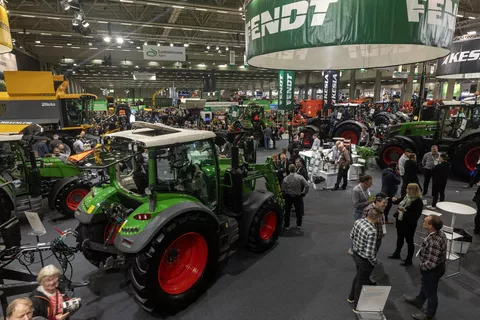 Fendt exhibition stand at Maatalous Konemessut 2024 in Finland full of visitors