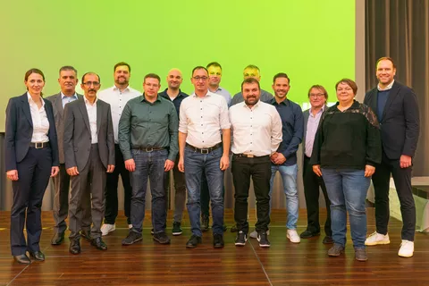 Employees celebrating 25 years at the Asbach-Bäumenheim site