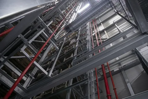 Interior view of Fendt high-bay warehouse