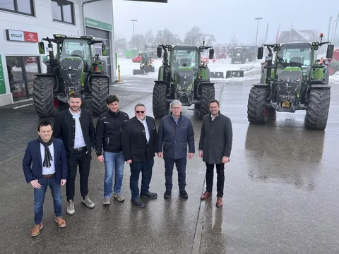 Alexander Kreier with his Fendt 832 Vario, Fendt 722 Vario Gen6 and Fendt 620 Vario
