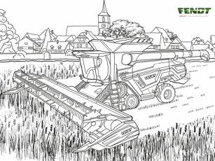 Modern Tractor coloring page  Free Printable Coloring Pages