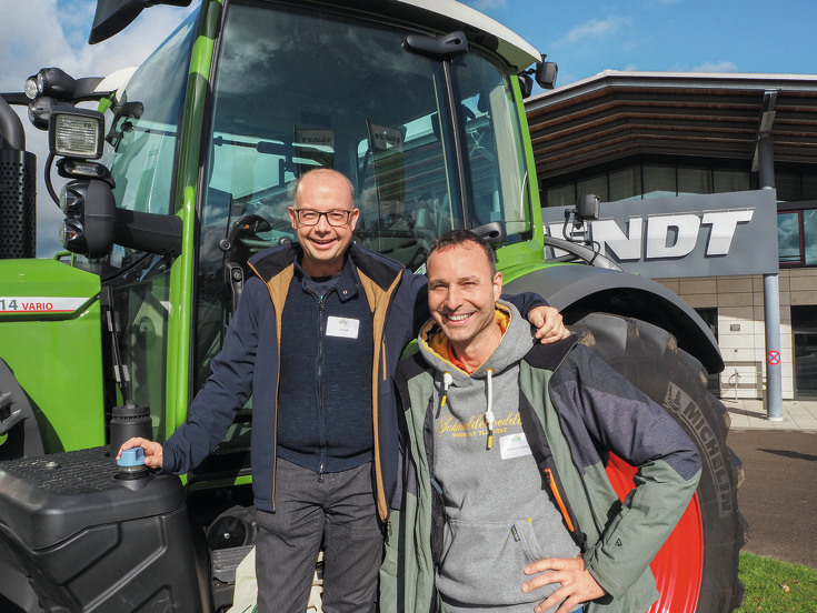 Heiko Voß and Markus Tücking visibly enjoyed their time at Fendt