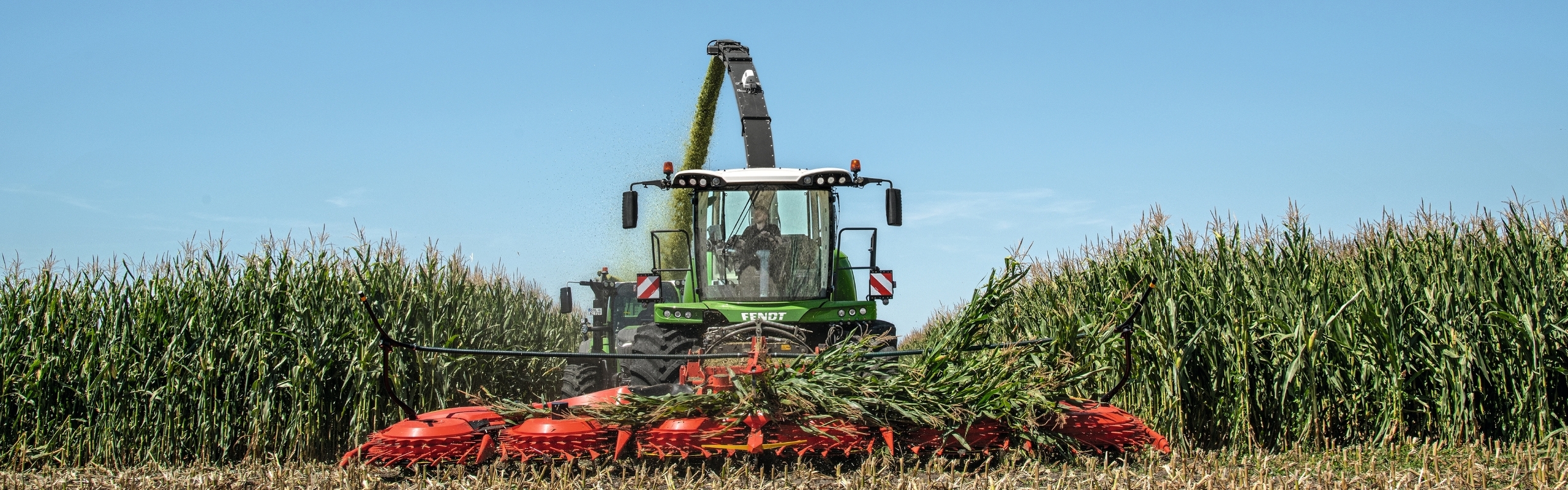 Alt: Fendt Katana in use in the maize field