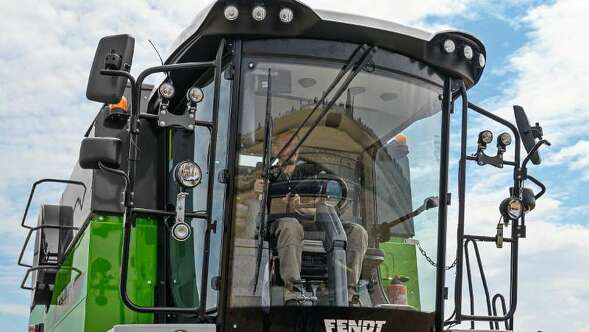 Close-up of the Fendt CORUS cab