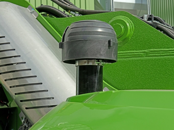 Close-up of the cyclone blower for air filters