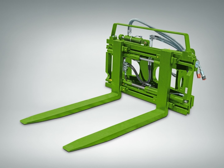 Green tine adjustment with lateral shifter on light grey background