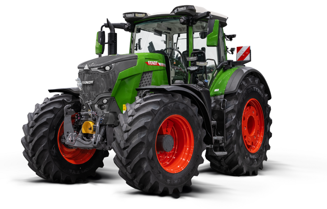 Cropped side view of the tractor Fendt 800 Vario
