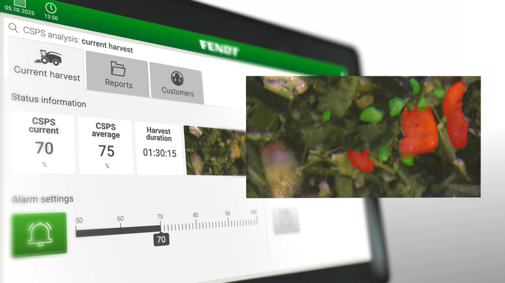 Fendt ForageQualityCam Screen