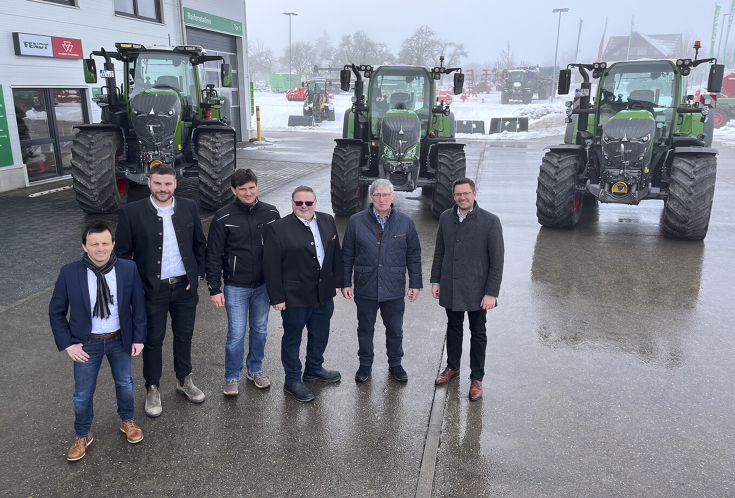 Alexander Kreier with his Fendt 832 Vario, Fendt 722 Vario Gen6 and Fendt 620 Vario