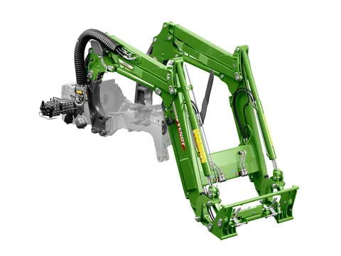 CGI del caricatore frontale verde Fendt Cargo 4.75 Profi