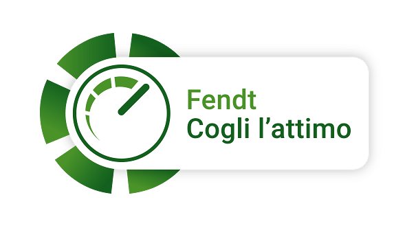 Fendt Cogli l’attimo 2026 Banner verde della promozione Fendt con la scritta “Fendt Cogli l’attimo”