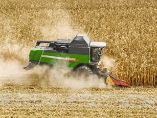 Mietitrebbia Fendt Serie L alla raccolta in un campo